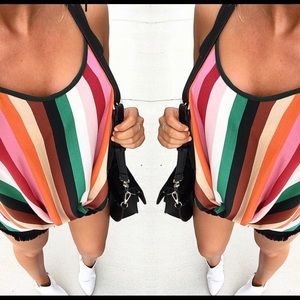 Striped twisted front tank